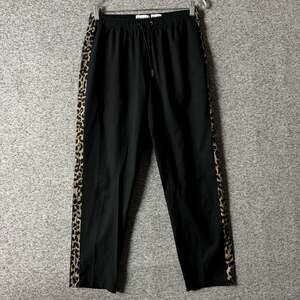 Mavrans Men's Size Medium Black Straight Leg Animal Print Drawstring Pants